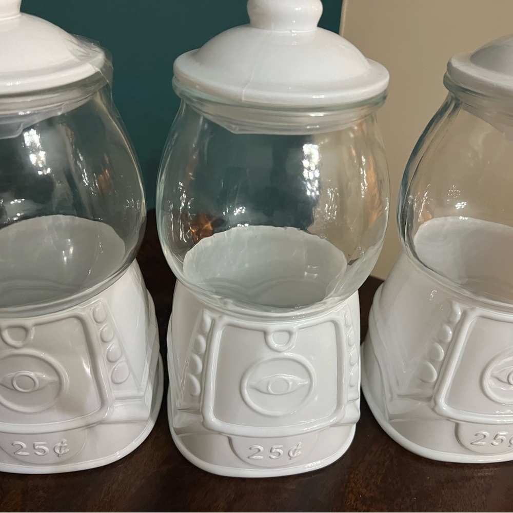 3 Target white gumball machines